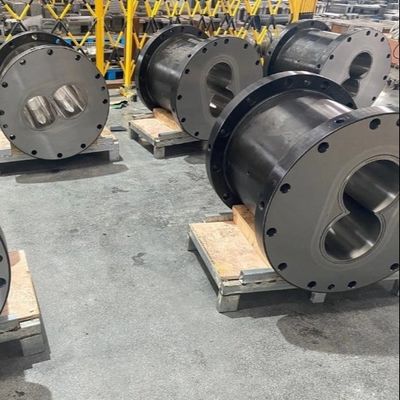 شراء JSW Co دورة مفتوحة المسمار البرميل مقاومة للارتداء قطاعات محطم المسمار الثنائي لمنتجات PPE online manufacture